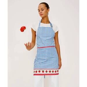 NEW RAILS andiamo cucina apron in gingham tomatoes